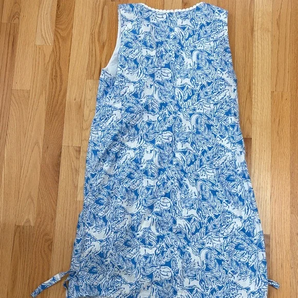 Blue and White fox print lilly pulitzer dress - Picture 7 of 7